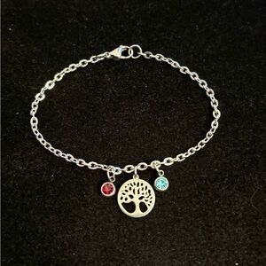 Tree of Life Bracelet with birthstone charms